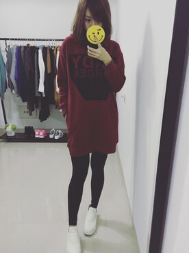 「JGのアイテム」を使った、Beckyさん（レディース・168cm）の冬コーディネート