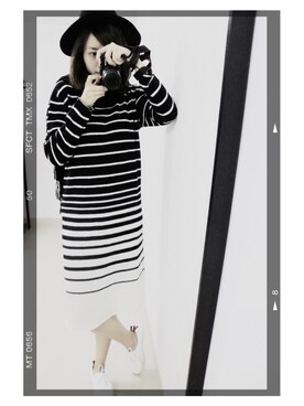 「JGのアイテム」を使った、Beckyさん（レディース・168cm）の冬コーディネート