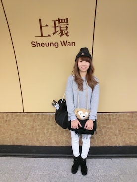 「SENSE（センス）のアイテム」を使った、艾莉絲丸さん（レディース・159cm）の冬コーディネート