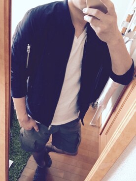 「marble（マーブル）のアイテム」を使った、HEIDIさん（メンズ・169cm）の秋コーディネート