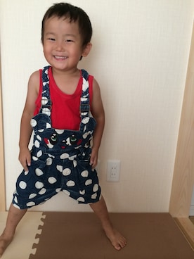 「パンダさん」｜りくひろさん（キッズ・100cm）の夏コーディネート