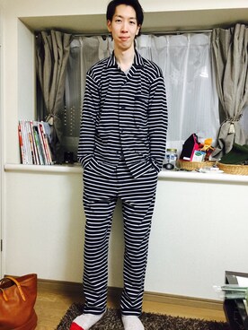 「無印良品（ムジルシリョウヒン）のアイテム（その他）」を使った、よんぱちさん（メンズ・180cm）の冬コーディネート