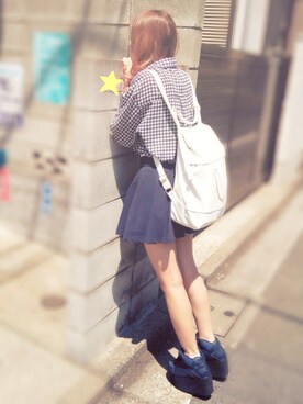 「3rd by VANQUISH（サードバイヴァンキッシュ）のアイテム（スニーカー）」を使った、なぁちゃんさん（レディース・159cm）の春コーディネート