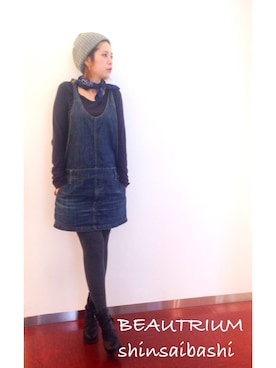 「アイテム（タイツ/ストッキング）」を使った、hayashi asakoさん（レディース・155cm）の秋コーディネート