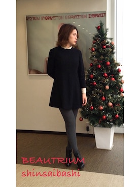 「アイテム（タイツ/ストッキング）」を使った、hayashi asakoさん（レディース・155cm）の冬コーディネート