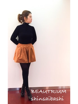 「アイテム（ブーツ、グリーン系）」を使った、hayashi asakoさん（レディース・155cm）の冬コーディネート