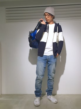 「SEAGREEN（シーグリーン）のアイテム」を使った、kenjiさん（メンズ・178cm）の春コーディネート