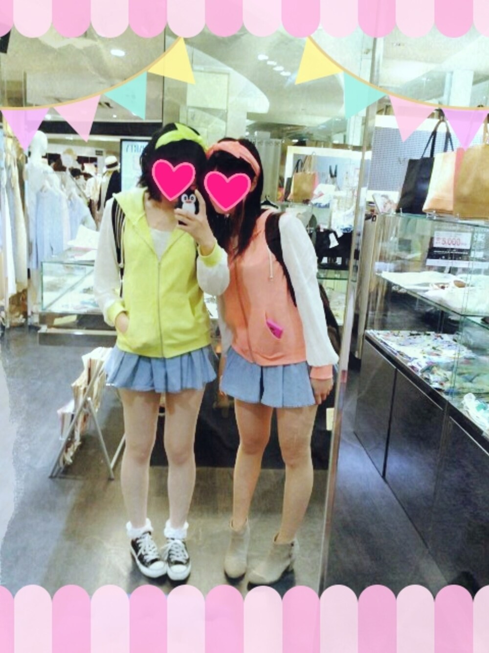 「Honeysのリボンヘアバンド（ヘアバンド、イエロー系）」を使った、RYUNA⚽YUIKA⚾ さん（キッズ・158cm）の秋コーディネートの1枚目の写真