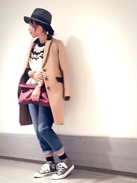 mon.さん（レディース・160cm）の秋コーディネート
