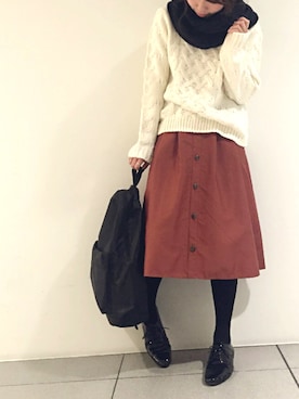 mon.さん（レディース・160cm）の冬コーディネート