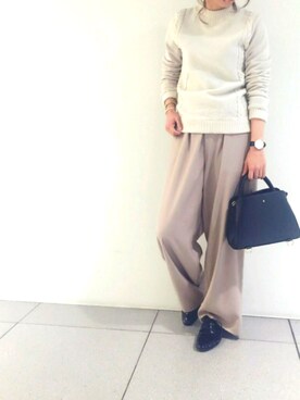 「ドレスシューズ」｜「アイテム（腕時計）」を使った、mon.さん（レディース・160cm）の冬コーディネート