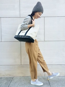 「IENA（イエナ）のアイテム（帽子）」を使った、MisaPさん（レディース・162cm）の冬コーディネート