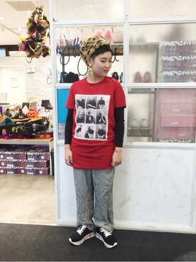 「Jeffrey Campbell（ジェフリーキャンベル）のアイテム（スニーカー）」を使った、JeffreyCampbellラフォーレ原宿店さん（レディース・158cm）の秋コーディネート