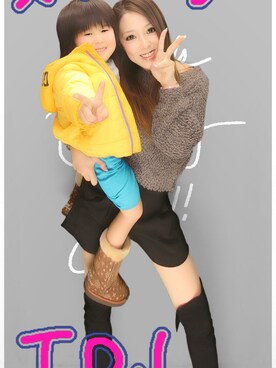 「アイテム（アナログ腕時計、ピンク系）」を使った、airi.さん（メンズ・159cm）の冬コーディネート