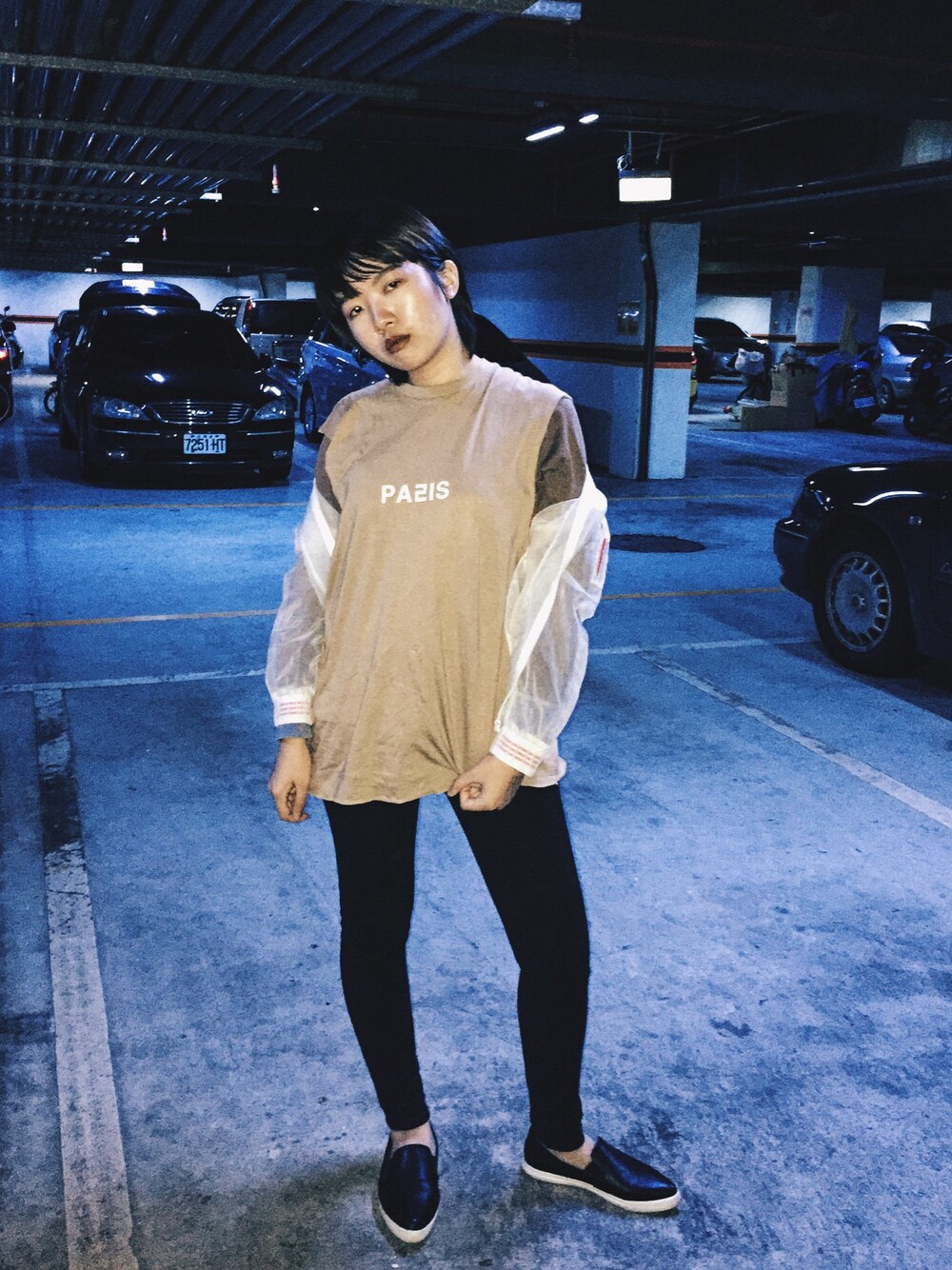 「NOHANTのアイテム（トップス、ベージュ系）」を使った、林書宇さん（レディース・164cm）の秋コーディネートの1枚目の写真