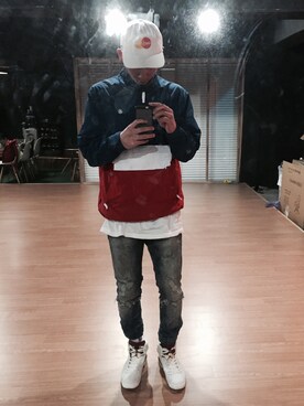 「pullover」｜「アイテム（ジャケット/アウター）」を使った、Haruさん（メンズ・178cm）の春コーディネート