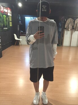 「LMCのアイテム（Tシャツ/カットソー）」を使った、Haruさん（メンズ・178cm）の夏コーディネート