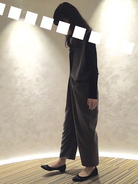 「I am I （アイアムアイ）のアイテム（オールインワン・サロペット）」を使った、かえさん（レディース・168cm）の秋コーディネート