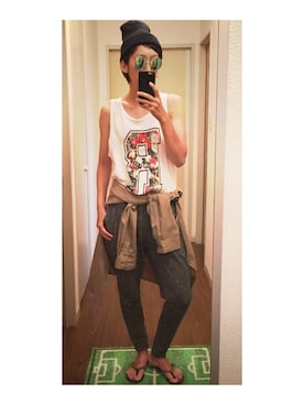 「MYSTIQUE（ミスティーク）のアイテム」を使った、yukinoさん（レディース・164cm）の夏コーディネート