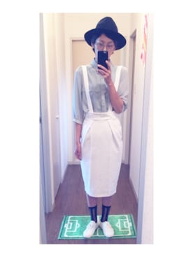 「minimum minimum（ミニマムミニマム）のアイテム（トップス）」を使った、yukinoさん（レディース・164cm）の夏コーディネート