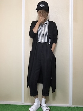 「31 Sons de mode（トランテアン　ソン　ドゥ　モード）のアイテム（オールインワン・サロペット）」を使った、yukinoさん（レディース・164cm）の夏コーディネート
