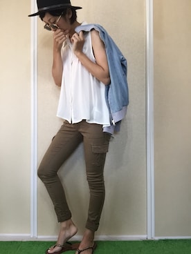 「MYSTIQUE（ミスティーク）のアイテム」を使った、yukinoさん（レディース・164cm）の夏コーディネート