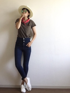「ウエストイン」｜「アイテム（財布/小物）」を使った、yukinoさん（レディース・164cm）の夏コーディネート