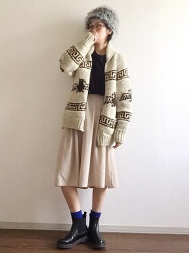 「カウチン」｜yukinoさん（レディース・164cm）の秋コーディネート