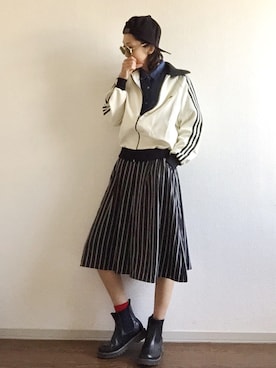 「GU（ジーユー）のアイテム（帽子）」を使った、yukinoさん（レディース・164cm）の冬コーディネート
