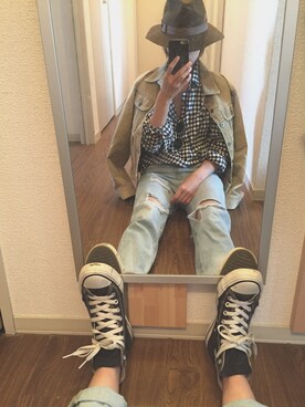 「丸サングラス」｜「アイテム（その他アウター）」を使った、yukinoさん（レディース・164cm）の春コーディネート