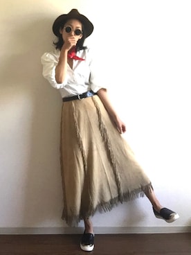 「バルーンスリーブ」｜yukinoさん（レディース・164cm）の春コーディネート