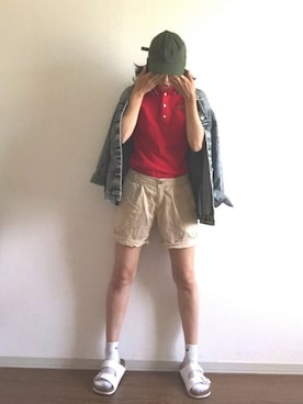 「LACOSTE」｜「アイテム（デニムジャケット）」を使った、yukinoさん（レディース・164cm）の春コーディネート