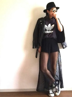 「フープイヤリング」｜「アイテム（ジャケット/アウター）」を使った、yukinoさん（レディース・164cm）の春コーディネート