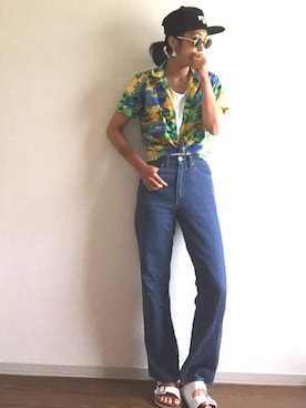「タッセルイヤリング」｜yukinoさん（レディース・164cm）の夏コーディネート