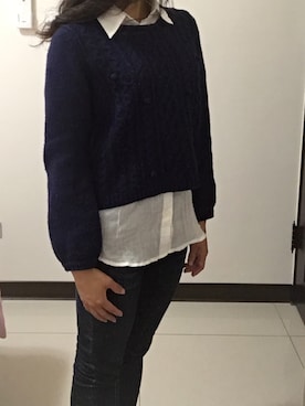 「aveil（アベイル）のアイテム（パンツ）」を使った、杏さん（レディース・158cm）の冬コーディネート