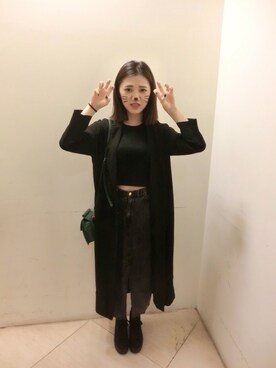 「MONKI（モンキ）のアイテム（ピーコート）」を使った、Kikiさん（レディース・156cm）の秋コーディネート