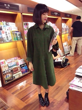 「mooncat（mooncat）のアイテム（ワンピース/ドレス）」を使った、Kikiさん（レディース・156cm）の秋コーディネート