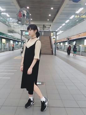 「mooncat（mooncat）のアイテム（ワンピース/ドレス）」を使った、Kikiさん（レディース・156cm）の春コーディネート