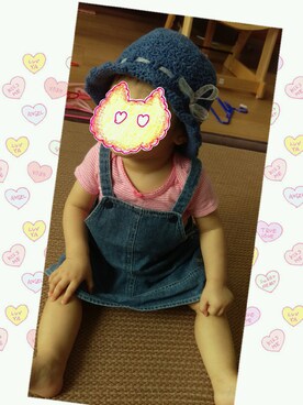 「COMME CA DU MODE（コムサデモード）のアイテム（スカート）」を使った、kidaさん（キッズ・80cm）の秋コーディネート