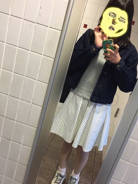 「Anello」｜「アイテム（スウェット）」を使った、しぐ太さん（レディース・172cm）の春コーディネート