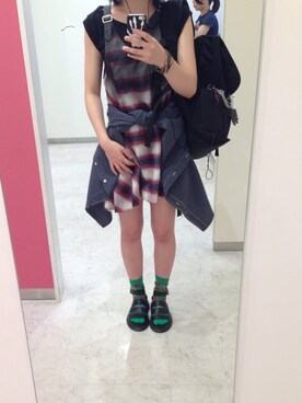 「UNIF」｜「アイテム（サンダル）」を使った、_8mk_さん（レディース・161cm）の夏コーディネート