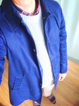 「アイテム（ステンカラーコート）」を使った、MINAGAWAATSUYAさん（メンズ・175cm・10代）の冬コーディネート