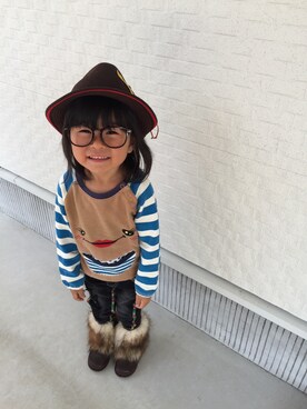 「アイテム（ブーツ）」を使った、Ai Katouさん（キッズ・100cm）の秋コーディネート