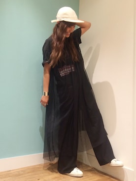 「UNUSED」｜「アイテム（ワンピース/ドレス）」を使った、IGARAMUさん（レディース・162cm）の秋コーディネート