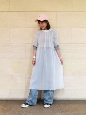 「THE RERACS（ザ・リラクス）のアイテム」を使った、IGARAMUさん（レディース・162cm）の春コーディネート