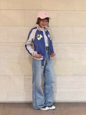 「THE RERACS（ザ・リラクス）のアイテム」を使った、IGARAMUさん（レディース・162cm）の春コーディネート