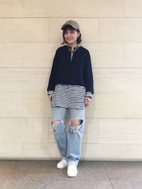 「スーパースター」｜IGARAMUさん（レディース・162cm）の春コーディネート