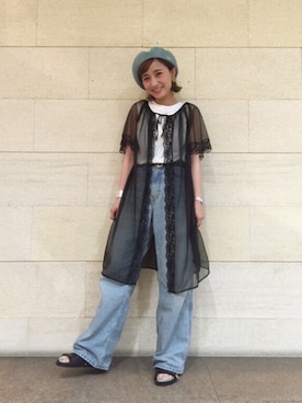 「アイテム（イヤリング）」を使った、IGARAMUさん（レディース・162cm・20代）の春コーディネート