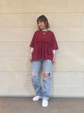 「アイテム（イヤリング）」を使った、IGARAMUさん（レディース・162cm・20代）の春コーディネート