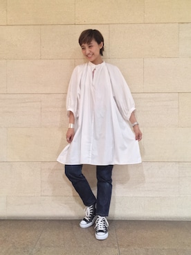 「orslow」｜「アイテム（ワンピース/ドレス）」を使った、IGARAMUさん（レディース・162cm）の夏コーディネート